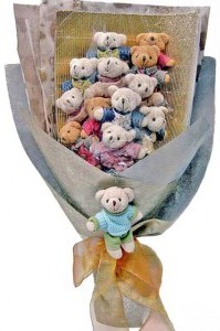 Sevgiliye hediye al�nabilecek en g�rsel �r�n 15 adet ay� buketi 
