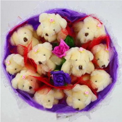 11 adet ay�c�ktan buket ve 3 adet yapay g�l 