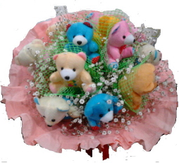 11 adet ay�c�ktan ay� buketi 